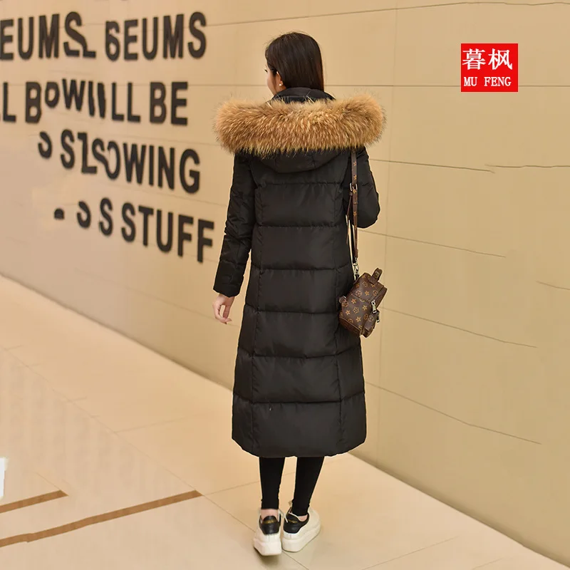 

Winter Coat Female Warm Duck Down Jacket Raccoon Fur Hooded Clothes 2020 Korean Thick Down Parka Coat Women Hiver LW1744