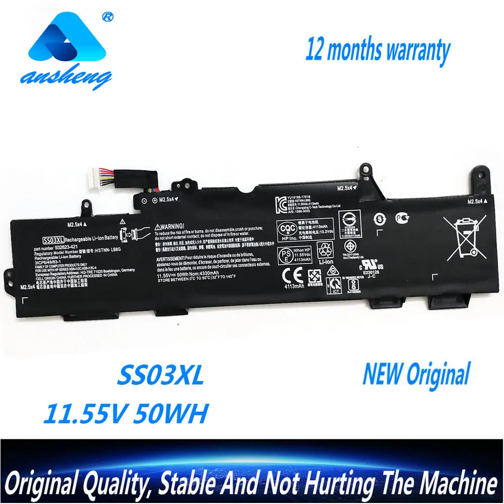 Genuine SS03XL Laptop Battery For HP EliteBook 735 745 830 840 846 G5 G6 MT44 MT45 ZBook 14U G5 HSTNN-LB8G IB8C DB8J 932823-2C1