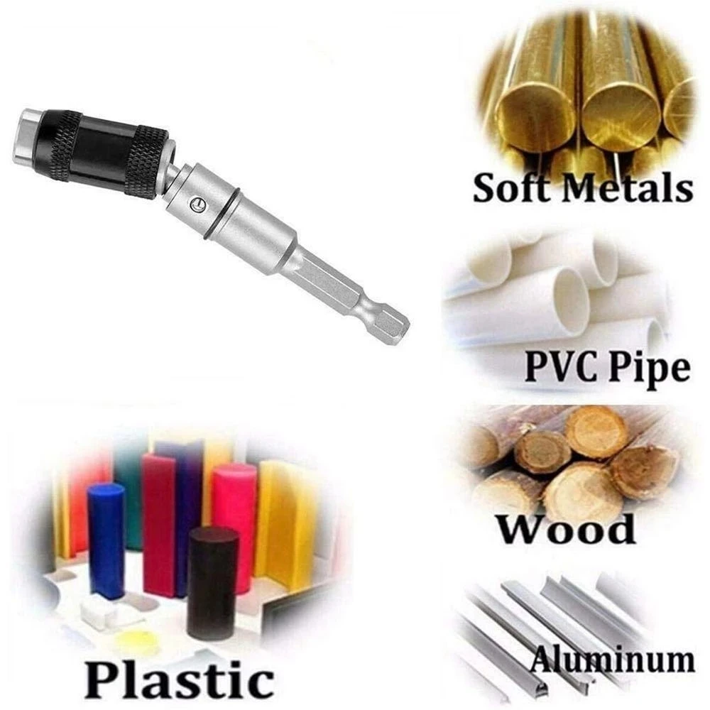 Lục Giác 1/4 "Từ Vít Khoan Đầu Thay Đổi Nhanh Khóa Bit Giá Đỡ Khoan Vít Công Cụ Ổ Hướng Dẫn Mũi Mở Rộng thanh Gỗ Dụng Cụ