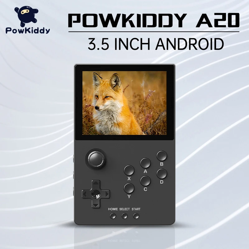 

New POWKIDDY A20 Handheld Game Console S905D3 Chip 3.5 "Full Fit IPS Screen Children's Gift Support Switch Android Native System