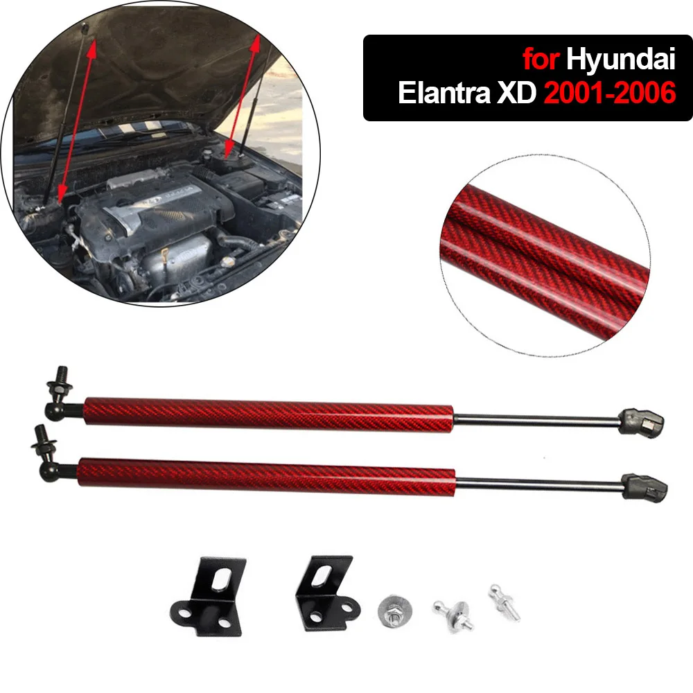 Hood Strut Kit For Hyundai Elantra Avante XD 3rd 2000-2006 Modify Bonnet Lift Support Shock Dampers Absorber Prop Rods Cylinder