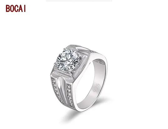 

New product accessories fashion diamond 925 sterling silver men's ring zircon European and American style