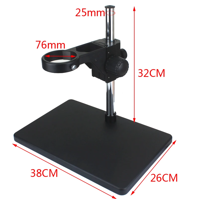 

Industrial Microscope Adjustable Working Table Stand 76mm Diameter Universal Bracket Holder For Lab Industry Microscope Camera