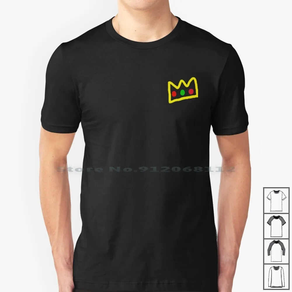 Ranboo Crown 100% Cotton T Shirt Ranboolive Twitch Enderman Ghast Crown End Of Stream Face Dreamsmp Main Character Fanart