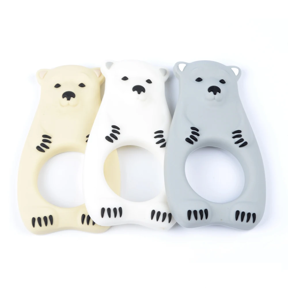 LOFCA-mordedor de mapache de silicona para dientes, accesorios de chupete de dibujos animados para lactancia, grado alimenticio libre de BPA,
