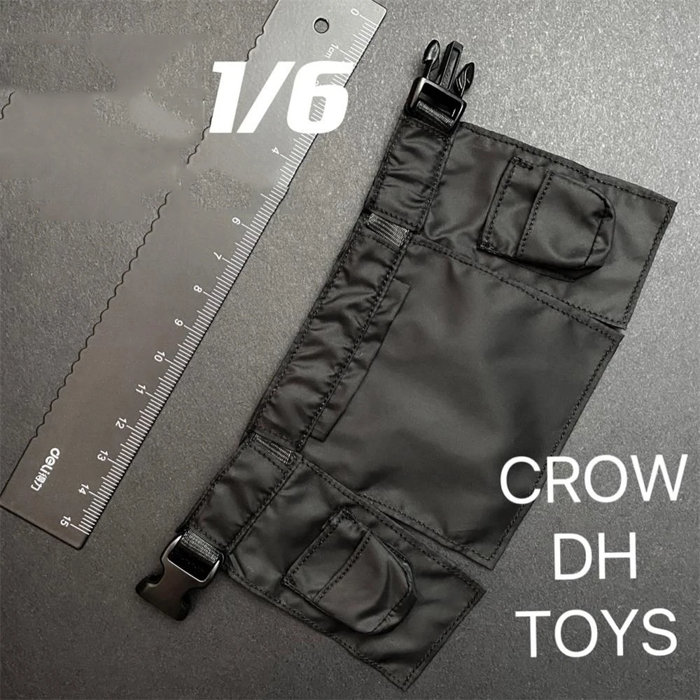 1/6th Crow Toys Black Fashion Multi Pocket Waist Belt Apron Model For Mostly 12inch Action Doll Collectable