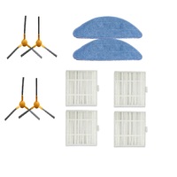 Suitable for LIECTROUX C30B Vacuum Cleaner Spare Parts Kits , Side Brush*4,HEPA filter*4, Mop*2