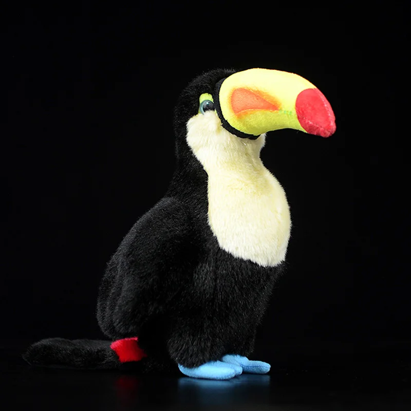 

Hornbills Soft Kids Plush Toy Wild Toucans Lifelike Lovely Gift Simulation Black Bird Stuffed Animals Doll Cute Xmas Present