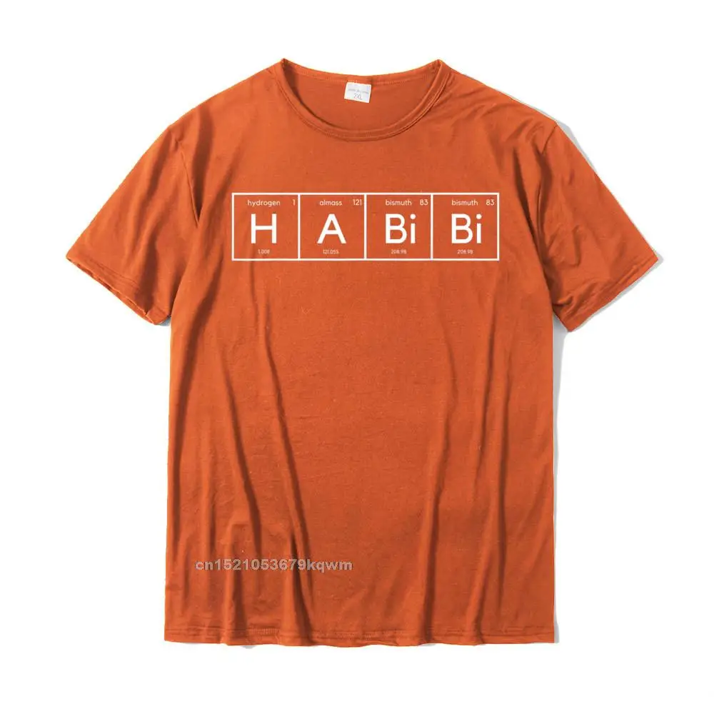 Habibi Funny Arabic Lebanese Word Periodic Table T-Shirt Men Designer Simple Style Tops & Tees Cotton T Shirt Funny