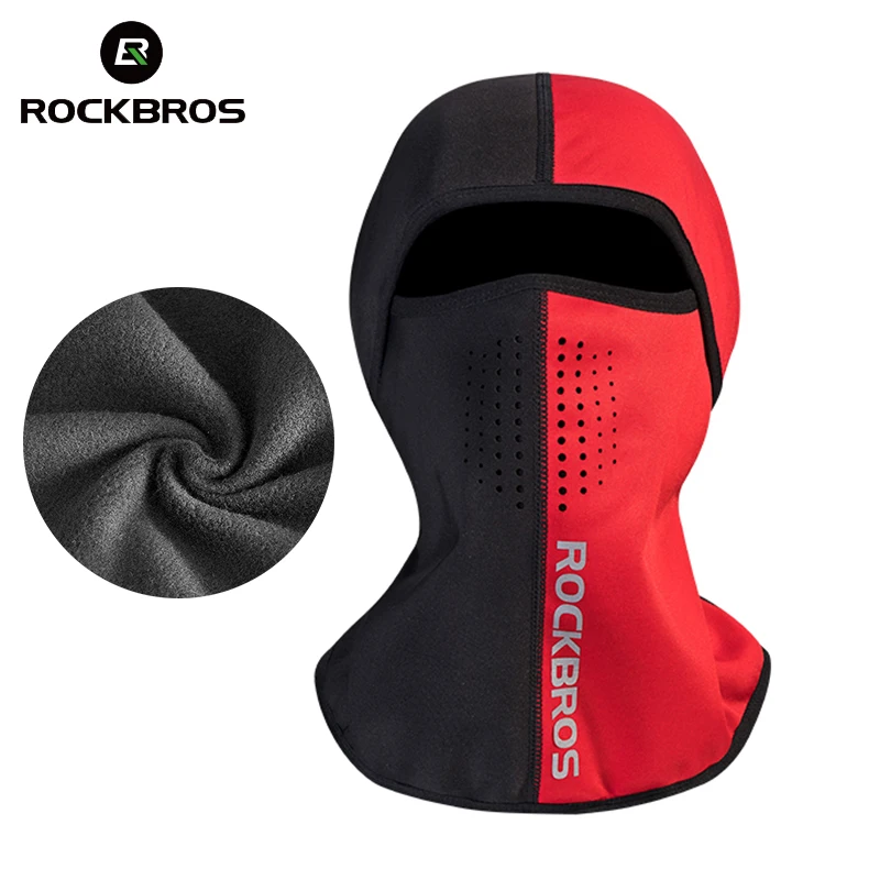 ROCKBROS maska do twarzy na zimę kolarstwo termiczna półmaska kominiarka narciarstwo bieganie Snownboard sportowa czapka maska szyi cieplej nakrycia głowy