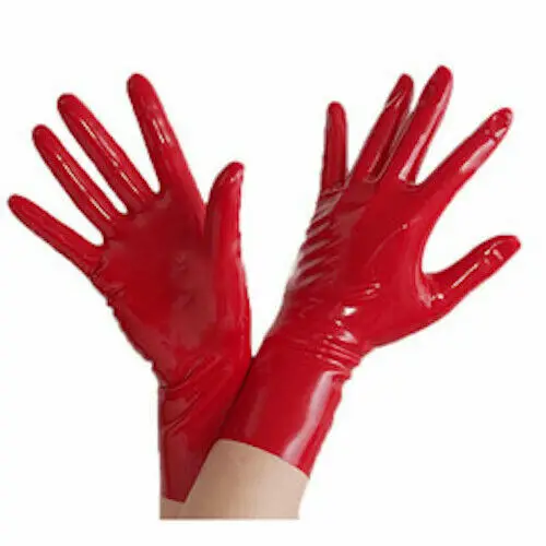 

Latex Red Wrist Gloves 0.4mm COSPLAY RED LATEX SHORT GLOVES