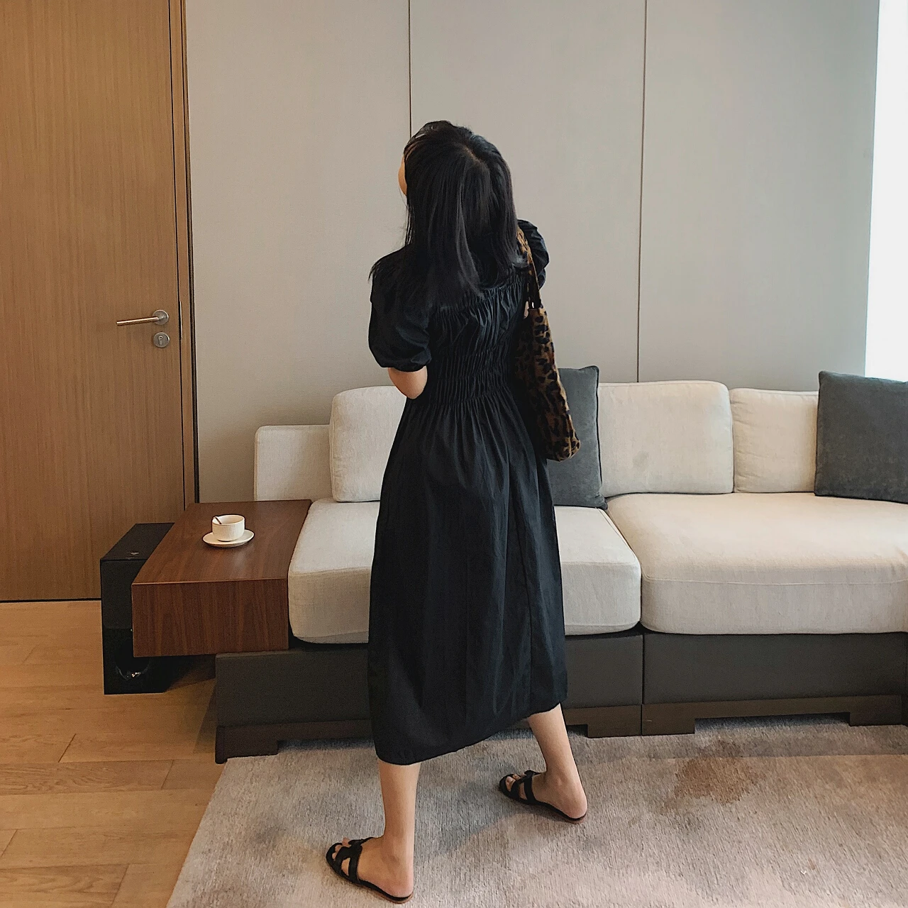 2023 Women\'s Summer Pleated Dress New Woman Y2k Casual Maxi Long Sundresses Kawaii Female clothing Tunics Black Sexy Urban Prom