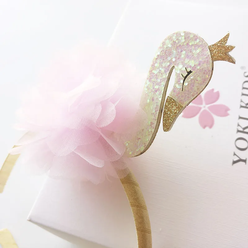 1PC Lovely New Cartoon Swan Kids Hair Hoop Boutique Baby Hairbands Princess Headwear Children Headbands Girls Hair Accessories