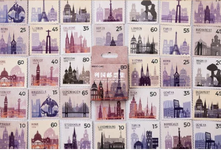 Different place decorative sticker(1pack)