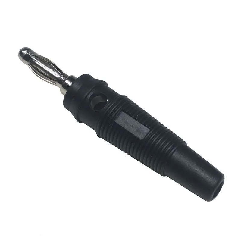 10Pcs 4Mm Lijm Gold Plating Plug Lantaarn Zachte Connectors Zwart Rode Plastic Behuizing Stereo Dual Channel Hoofdtelefoon Connector