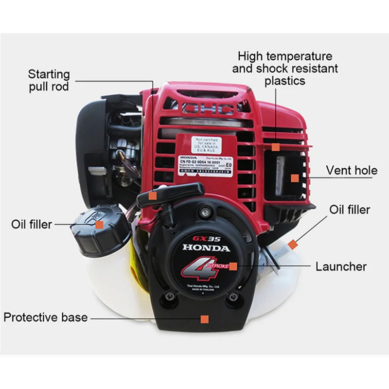 Gx35 Benzinmotor Vibration Lineal Benzinmotor Buchse Trimmer Knasck Sprayer Wischer Maschine Motorrad Motor