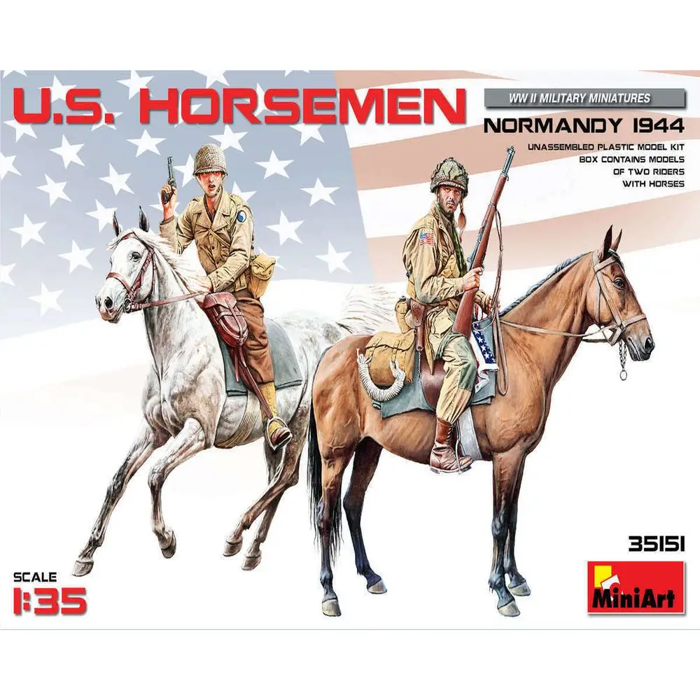 

MiniArt 35151 1/35 U.S. Horsemen. Normandy 1944 - Scale Model Kit