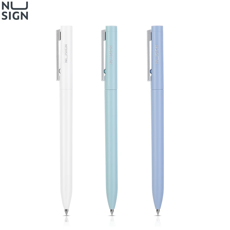 

Nusign Gel Pen with Refills for Xiaomi Gel pen 0.5MM Colorful Deli Sign Pen Blue/Black/Red Ink for School Office