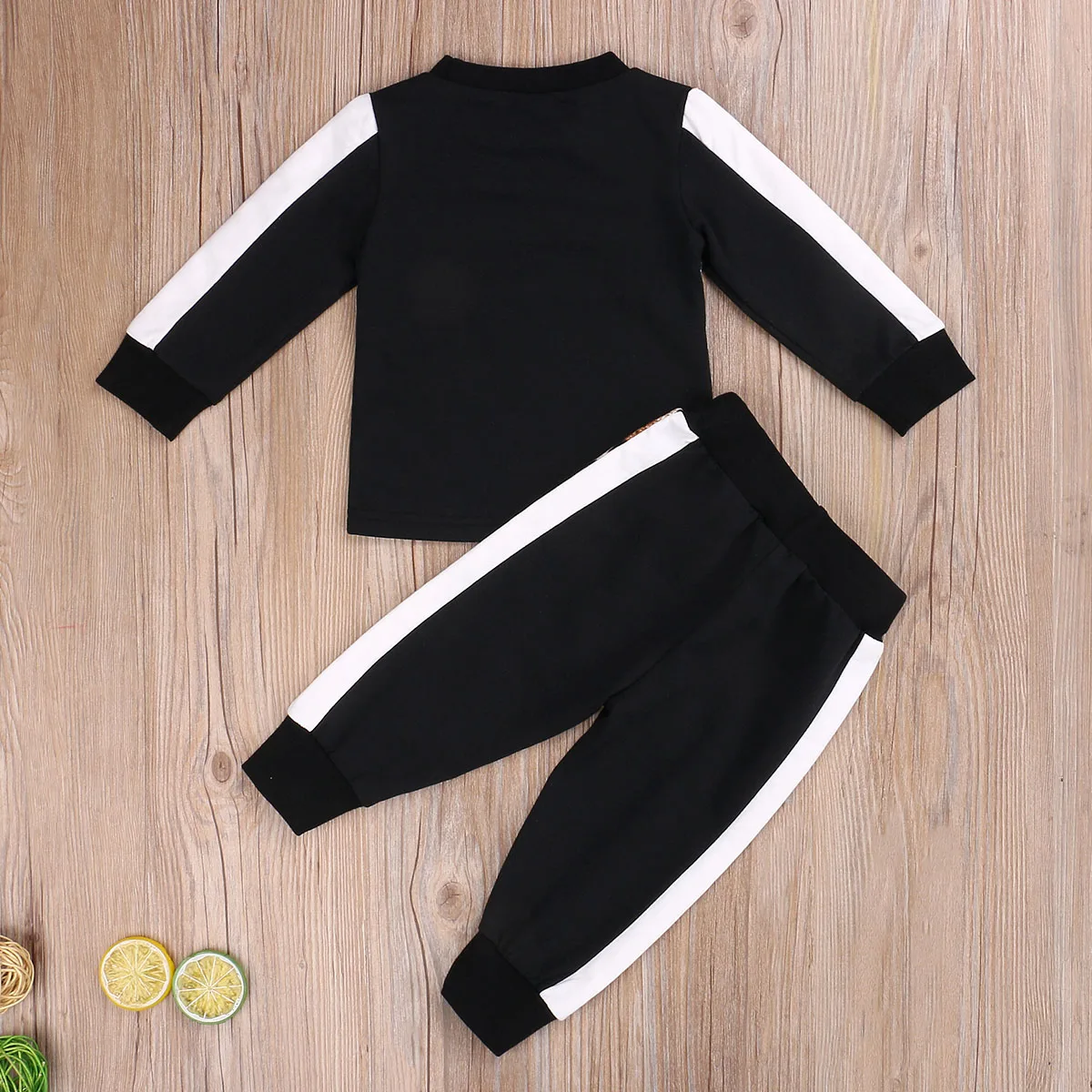 Kids Baby Girl Clothes Set Autumn Winter Leopard Striped Long Sleeve T-Shirt + Pants 2Pcs Outfits Set 2-6 Years