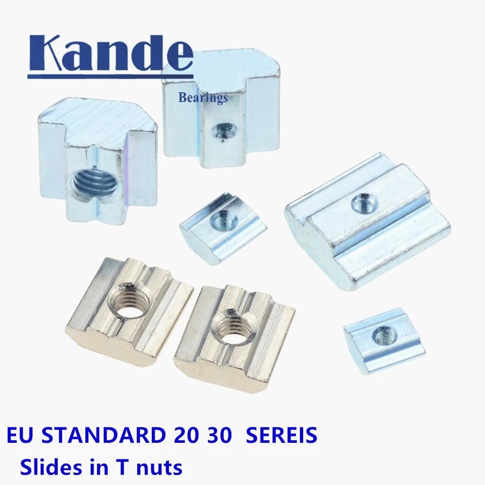 

Kande 10pcs EU 30 SERIES Slides In T Nuts Square Nut 3030 EU Standard for Sliding V-lot Slider Aluminum Alloy 3030 T nuts