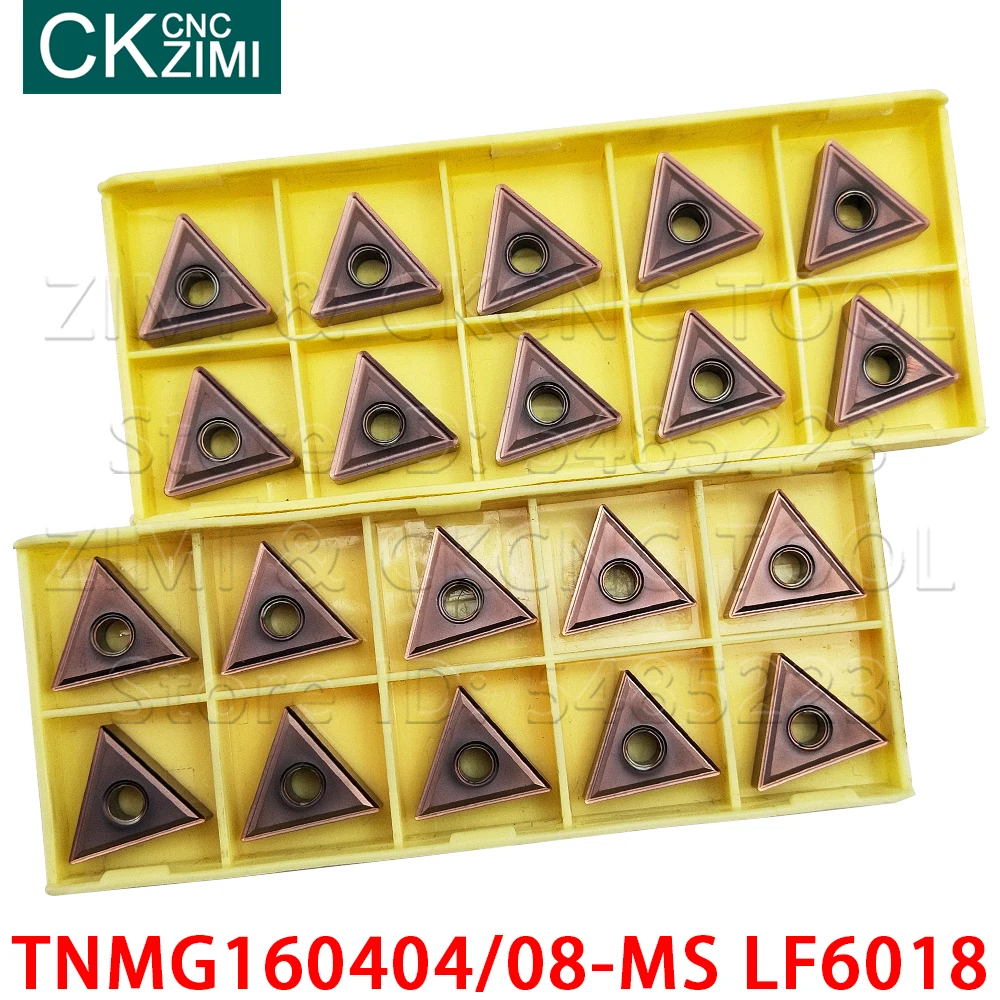 LF6018 TNMG160404-MS LF6018 카바이드 인서트 외부 선반 도구 CNC 금속 선반 도구 TNMG 스테인레스 스틸