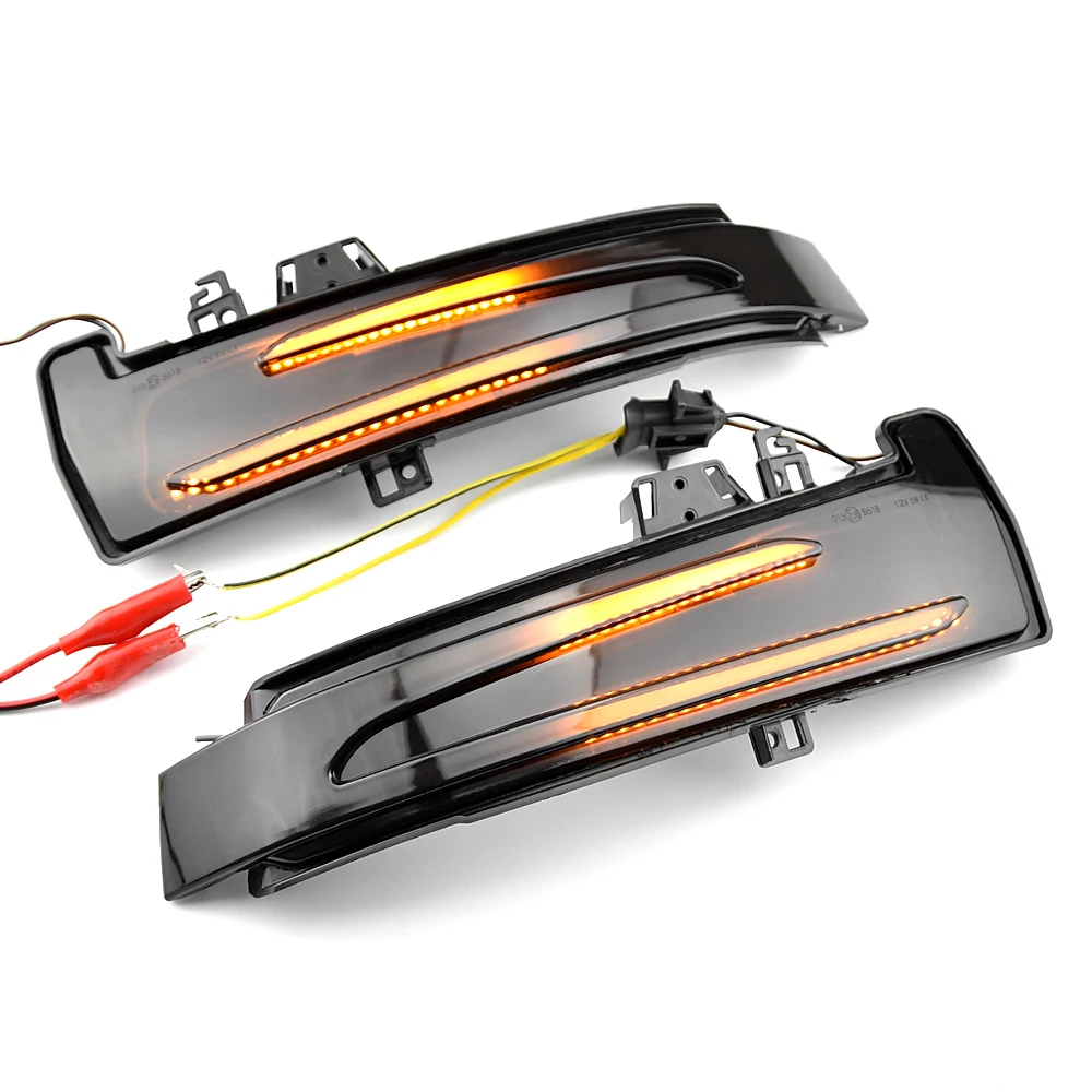 2pcs Dynamic Turn Signal LED Light Side Mirror Indicator For Mercedes Benz W204 CLA A B C E S GLA GLK CLS Class W176 W212