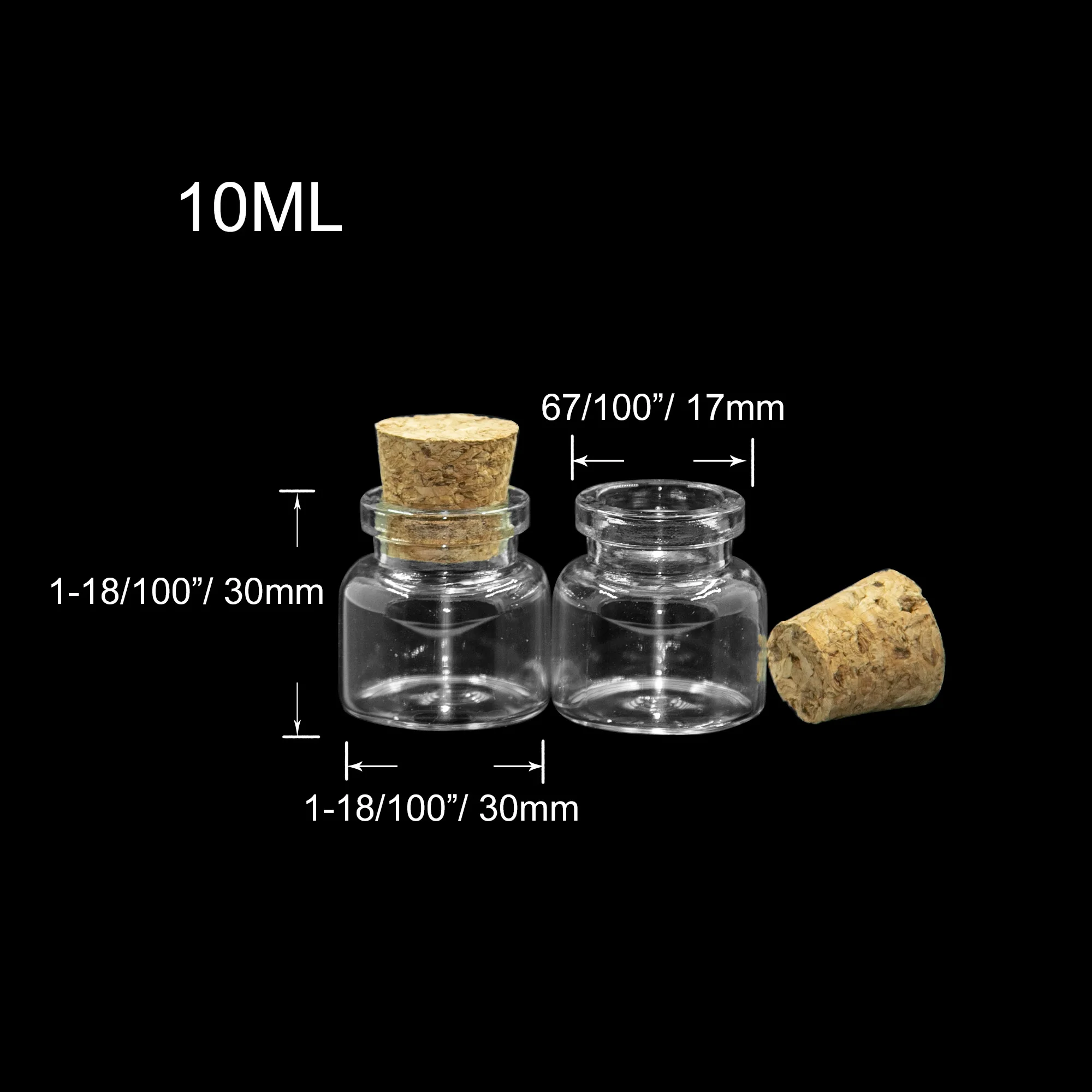 10ml fiolka procesowa mała i przezroczysta szklany pojemnik z drewnianą wtyczką kreatywne słoiki z rękodziełem delikatna pusta butelka