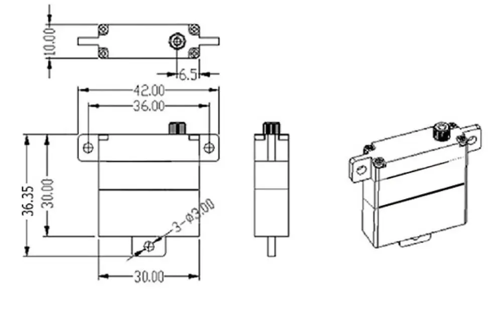 CLS0612W Servo 7kg.cm Koppel 10mm Ultradunne Dikte 23g Digitale ServoS Metalen Tandwielen Vleugel Servo voor Zweefvliegtuig F3P Als X10 mini