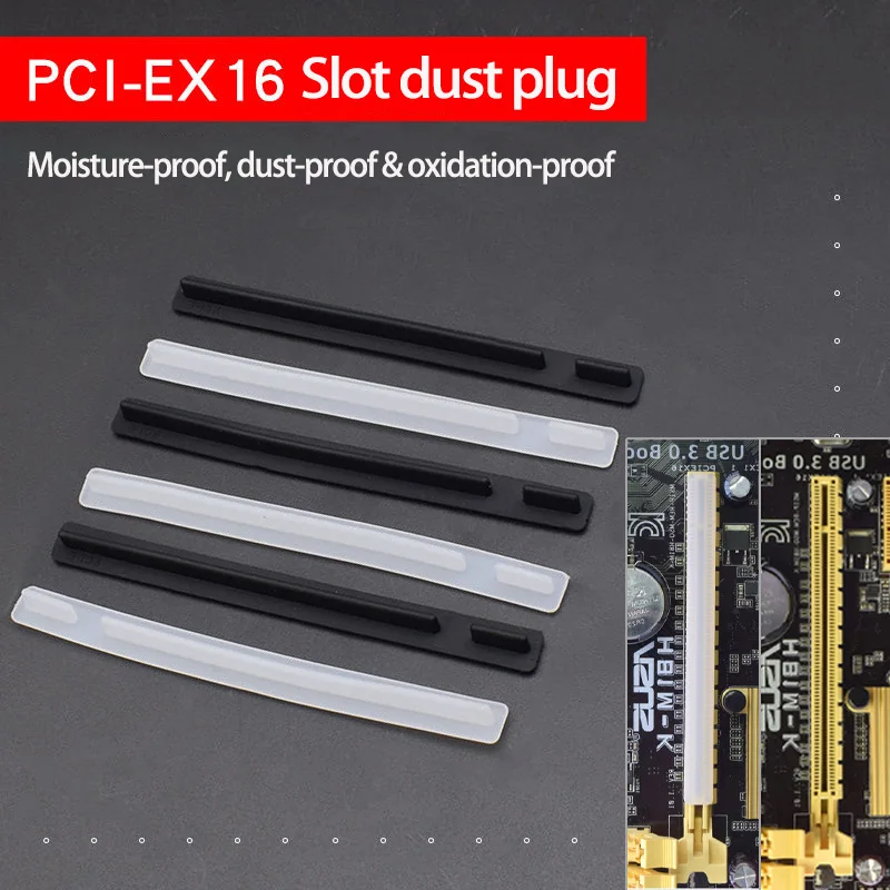 Pcie X16 Slot Dust Plug Silicone Interface Case Anti-dust Cover Dustproof Plug Zapobiega utlenianiu i rdzewieniu dla komputerów stacjonarnych