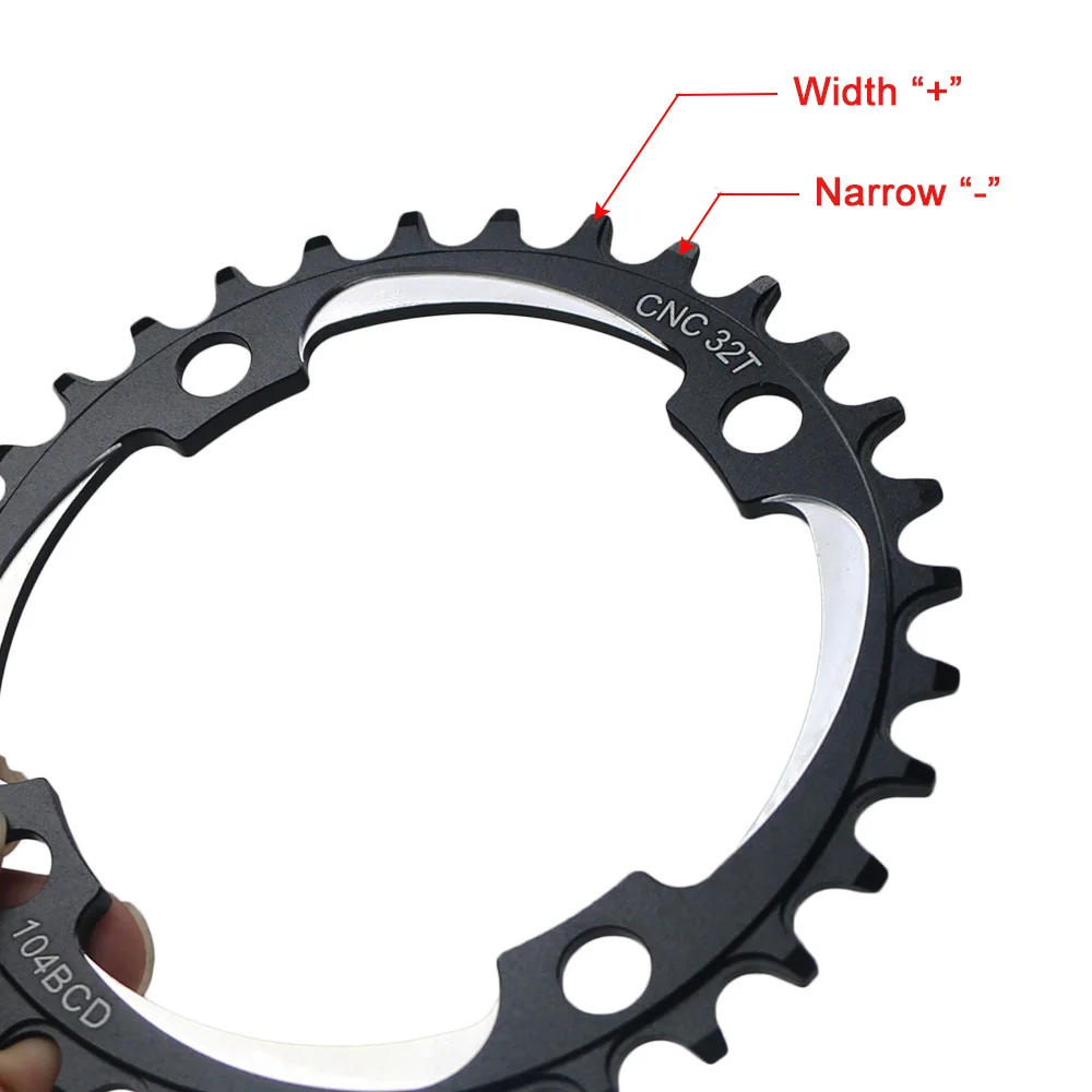 104BCD Bicycle Crank Chainring Round 30T 32T 34T 36T 38T 40T 42T Tooth Plate Narrow Wide Chainwheel 104 BCD MTB Bike Chain ring