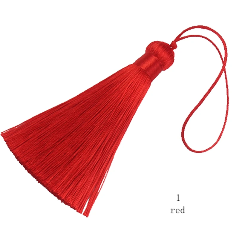 2szt/lot 8cm Fat Tassel Silk Tassel Fringe Pendant Tassel Trim Decor Key Tassels DIY Craft Jewelry Making Curtains Home Decor