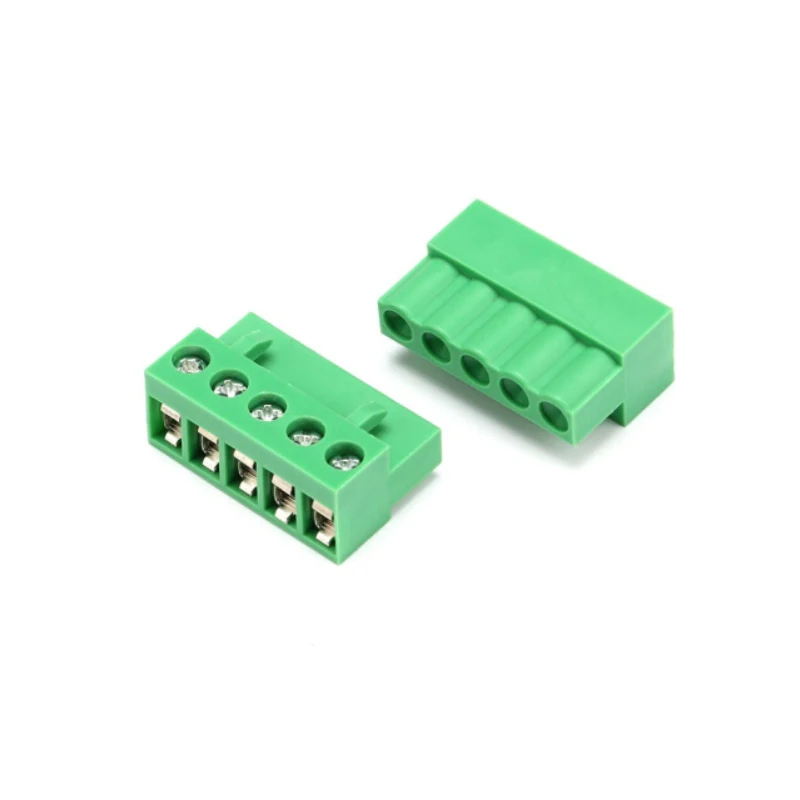 (10 Pieces) HT508K HT5.08 - 2P 3P 4P ~ 12P Pluggable Connector Terminal Block 5.08mm Green Pitch Plug