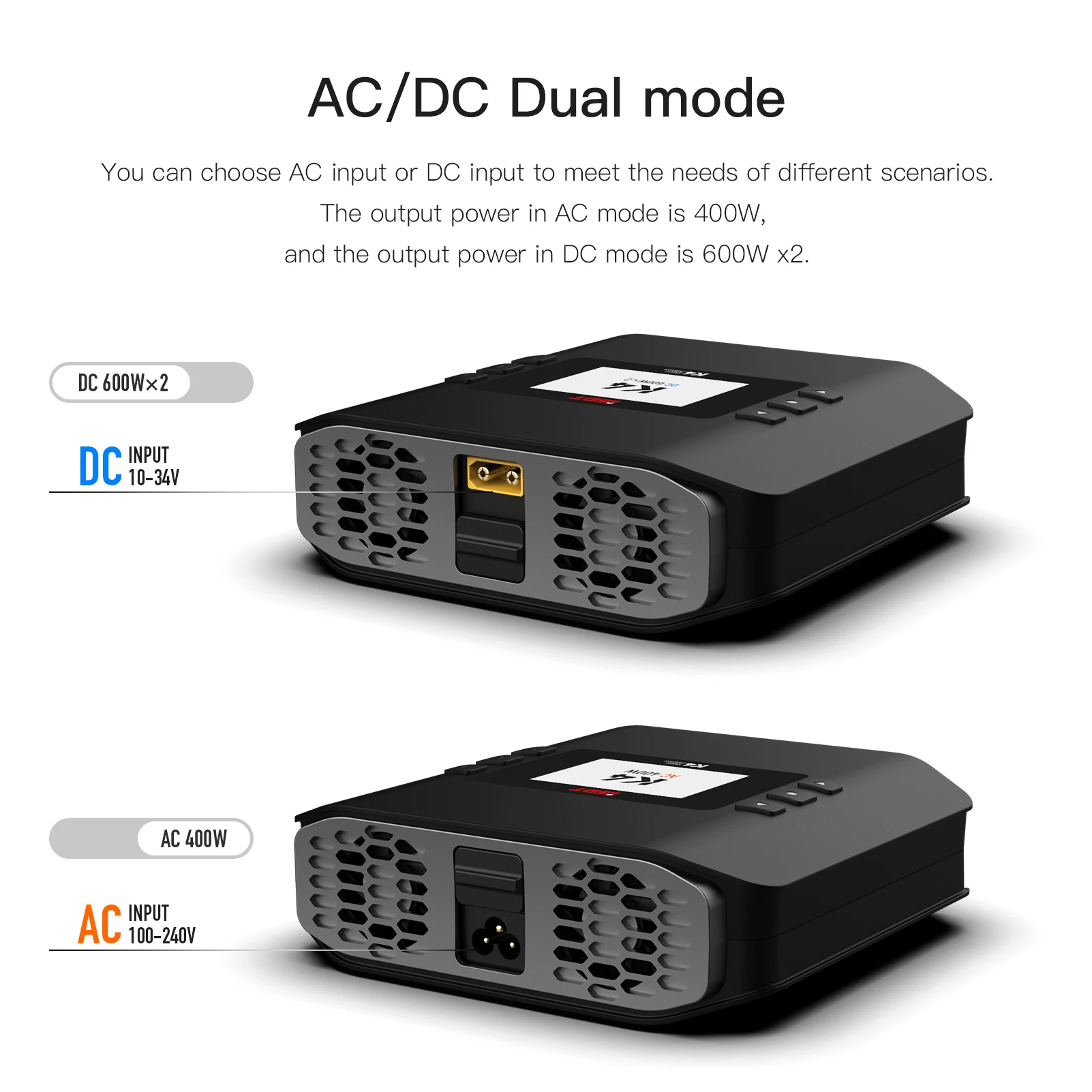 ISDT K4 AC 400W DC 600W Dual Mode Smart Balance Charger for 1-8S LiPo Battery - US/EU Plug