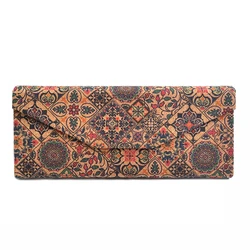 Portugal Cork Fabric Eyewear Cases for Sunglasses Eyeglass Storage Printed Pattern Foldable Boxes Vegan Gift