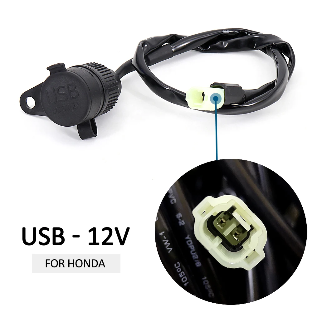 New CB 400 X Black Motorcycle Accessories Modify DC 12V For Honda CB400X cb400x Double USB Charger Adapter