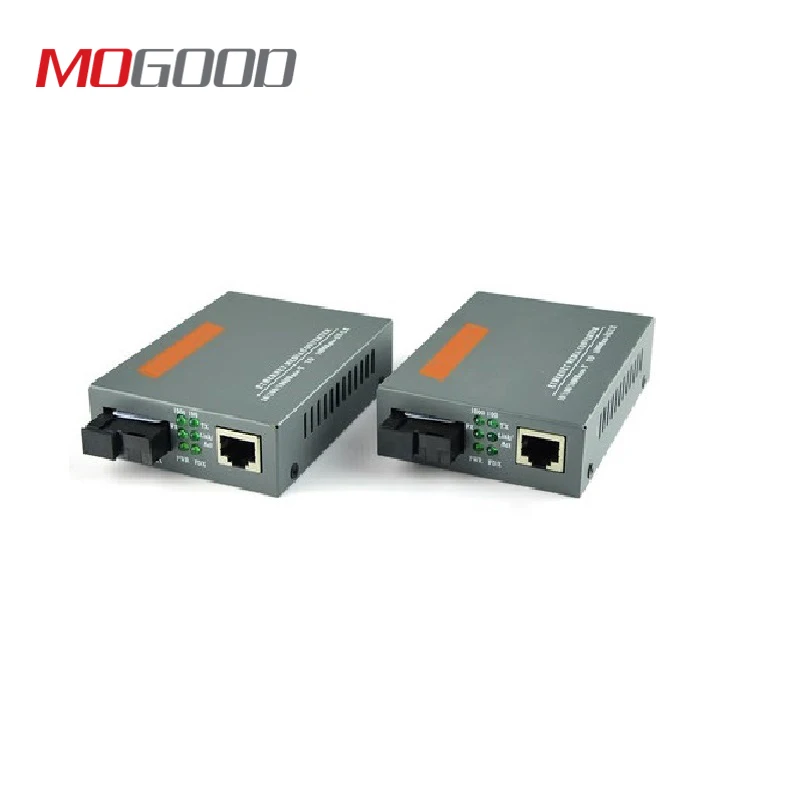 MoGood 10M/100M/1000M Single Mode Single Fiber Fiber Optical Media Converter SC Port 25KM, 10M/100M/1000M RJ45,GS-03-20KM-AB