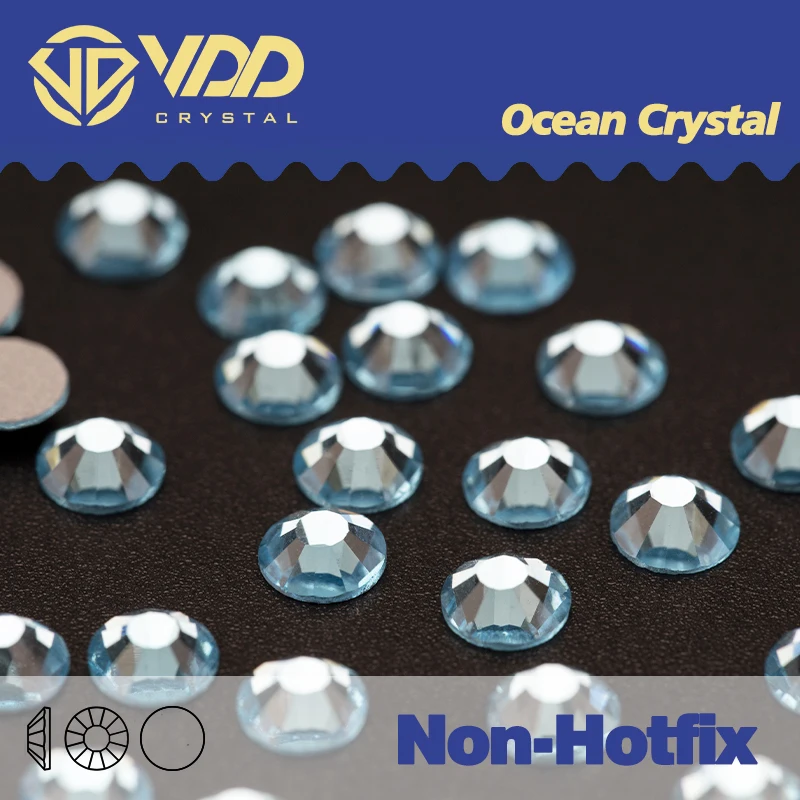 VDD 027 Aquamarine  Rhinestones Decorations Non-hotfix Crystal Stone All For Needlework Ribbons Rhinestone