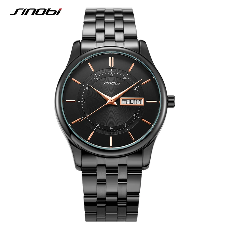 

Sinobi Top Quality Luxury Brand Analog Sports Wristwatch Display Date Men's Quartz Watch Business Watch Clock relogio masculino