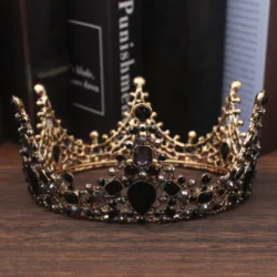 Vintage Crystal Tiara Crown Baroque Diadem Bridal Wedding Luxury Head Jewelry Accessories For Women/Men Pageant Prom Headpiece