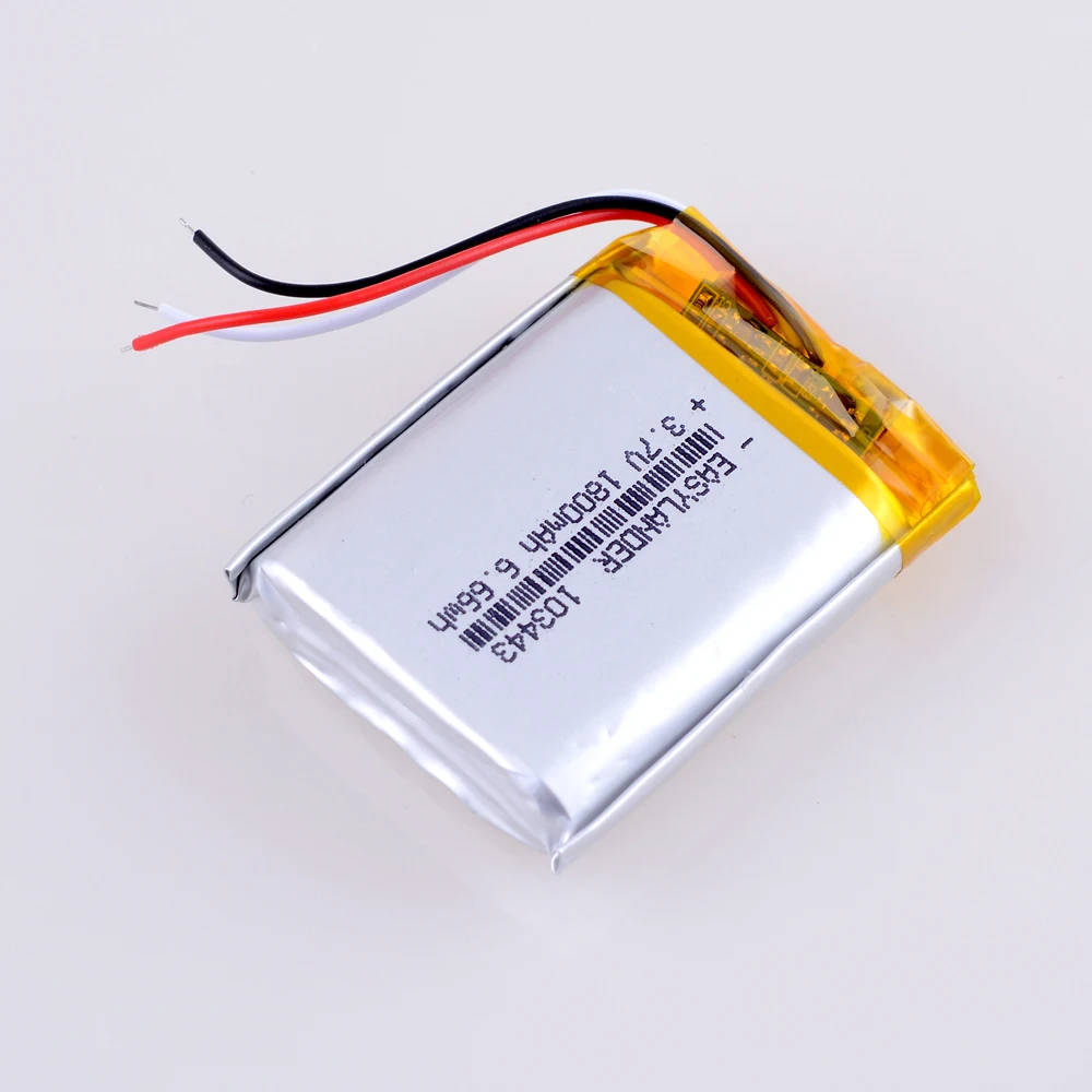 3 linie 3.7V 103443 1800mAh akumulator litowo-jonowy polimerowy do MP3 nawigacja GPS dryfowania Stealth 2 kamera akcji