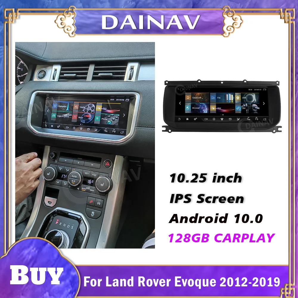 10.25 inch Android Radio For Land Rover Range Rover Evoque LRX L538 2012-2019 Car Stereo Player Carplay Wifi GPS navigation