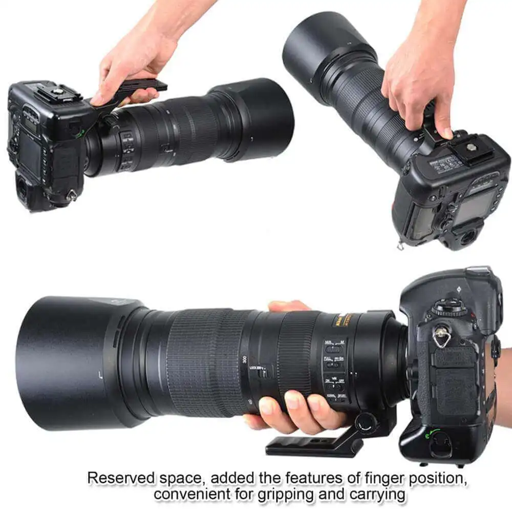 IShoot Objektiv Kragen Ersatz Basis Fuß Stehen Adapter für Nikon AF-S 200-500mm F 5,6 E ED VR stativ Montieren Ring w Arca Swiss Platte – Detail 8
