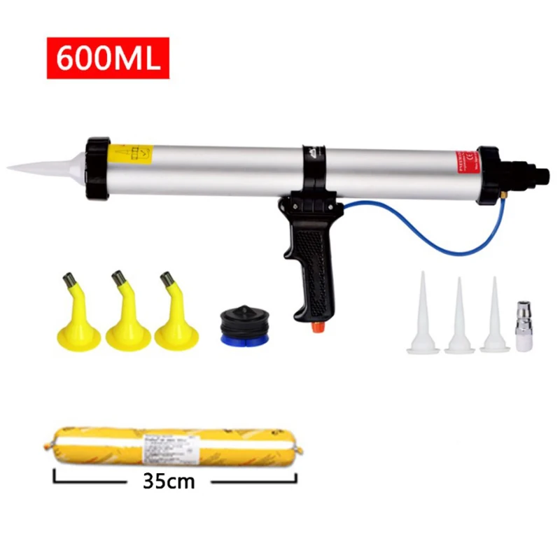 15 Inch 600ml Pneumatic Sausage Caulking Gun Silicone Sealant Air Gun Rubber Putty Applicator For Gun