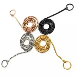 Snake P Chain Dog Collar Small Large Dog Collar Puppy Collar Necklace 4.5mm Copper Golden/Silver French Bulldog Pet Dog Collars