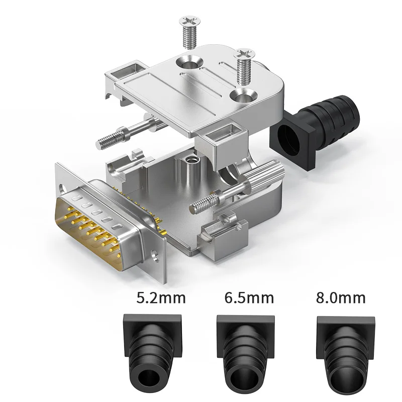 Mini metal shell DB15 male female DB25 pin plug 25P connector 15 pin servo drive PLC