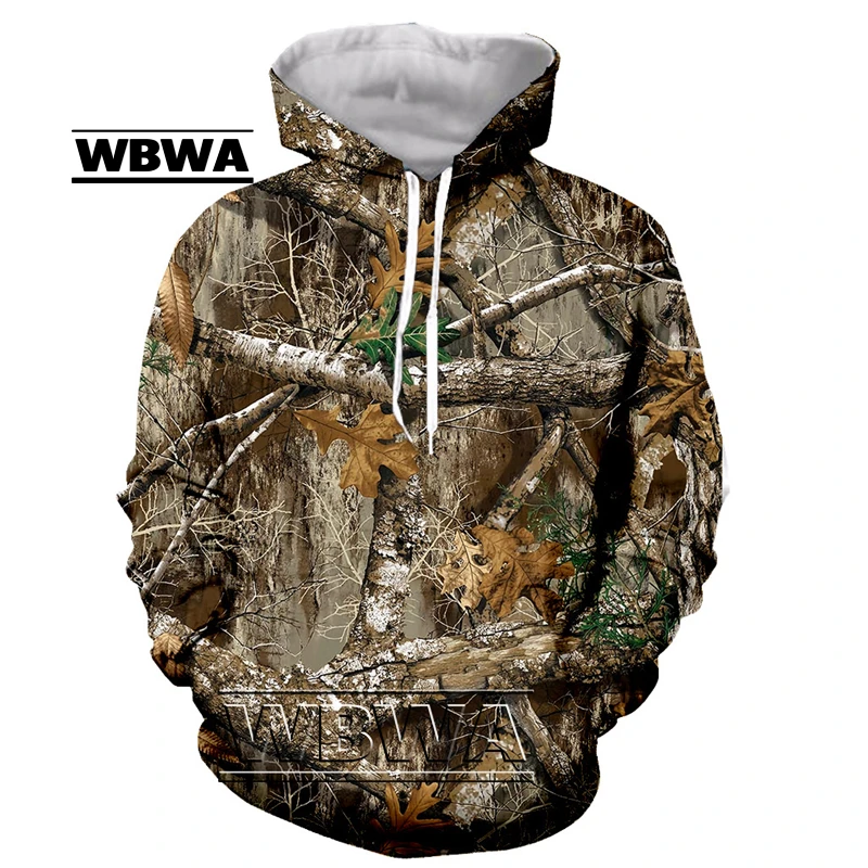 WBWANew arrive camouflage hunting dendritic wild boar men women 3D printing  fashion hoodieshoodie/ sweatshirts