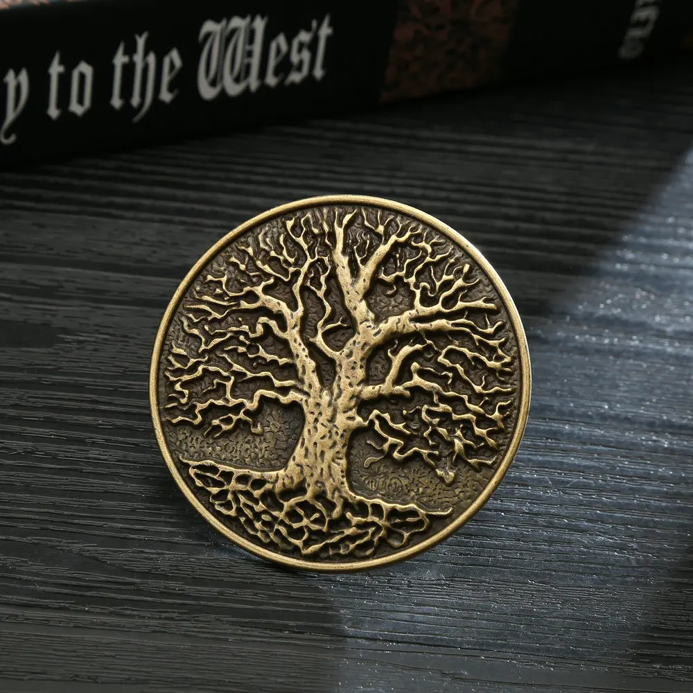 

Western cowboy belt buckle tree of life retro pattern zinc alloy belt buckle unisex casual wild smooth buckle