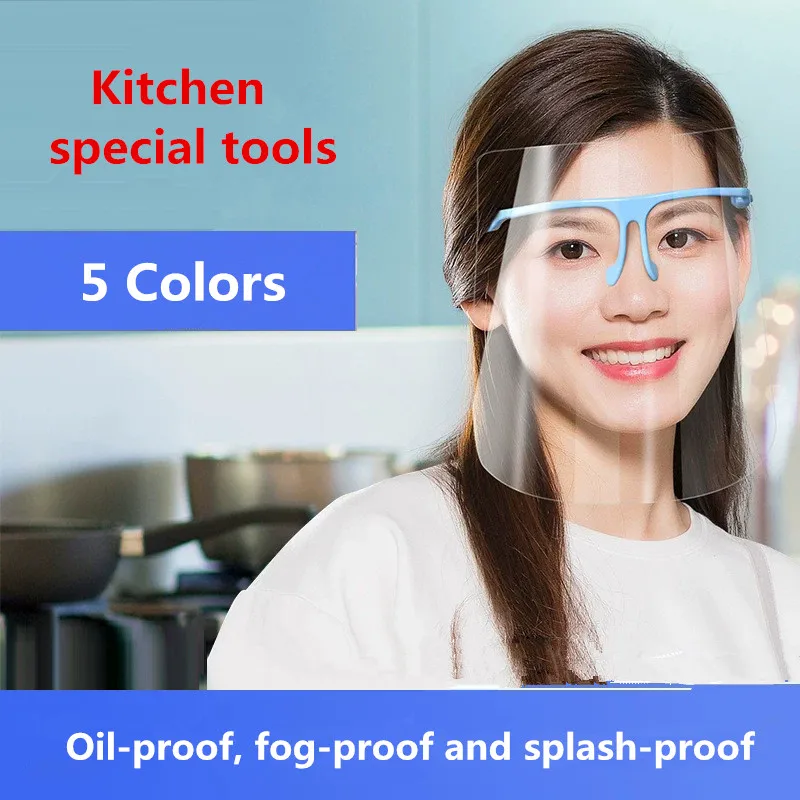 New Kitchen Face Shield Full Face Cover Cooking Tools Oil Splash Preventing Anti-Scald Spilled Fume Mascarilla Reutilizable 2024