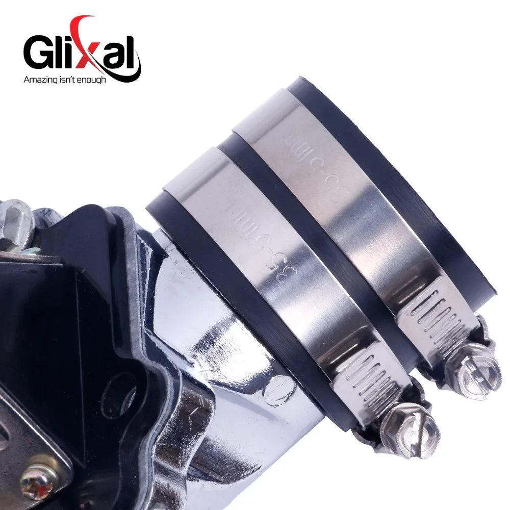 Glixal High Performance Racing Intake Manifold with Reed Valve for 1PE40QMB 2T Jog 50 3KJ Jog 90 4DM BWS ZUMA VINO Engine