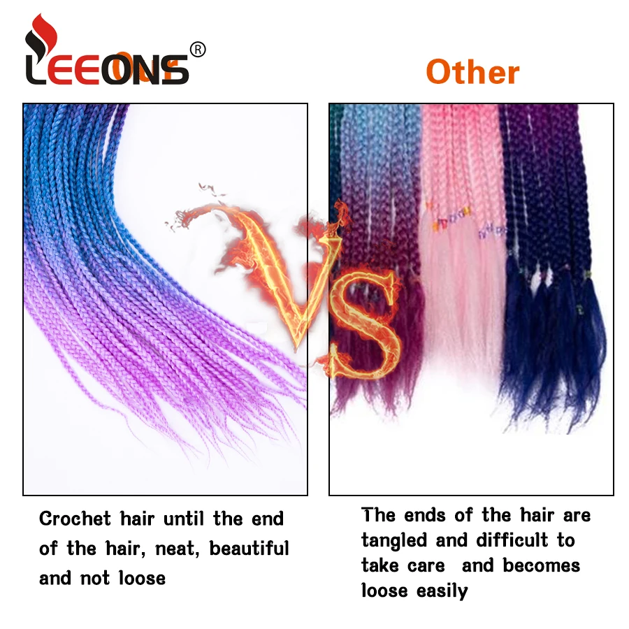 Leeons Synthetic Girls Hair Extensions Accessories Colorful Box Crochet Hair Ponytail Rubber Bands Twist Braid Rope For Kids